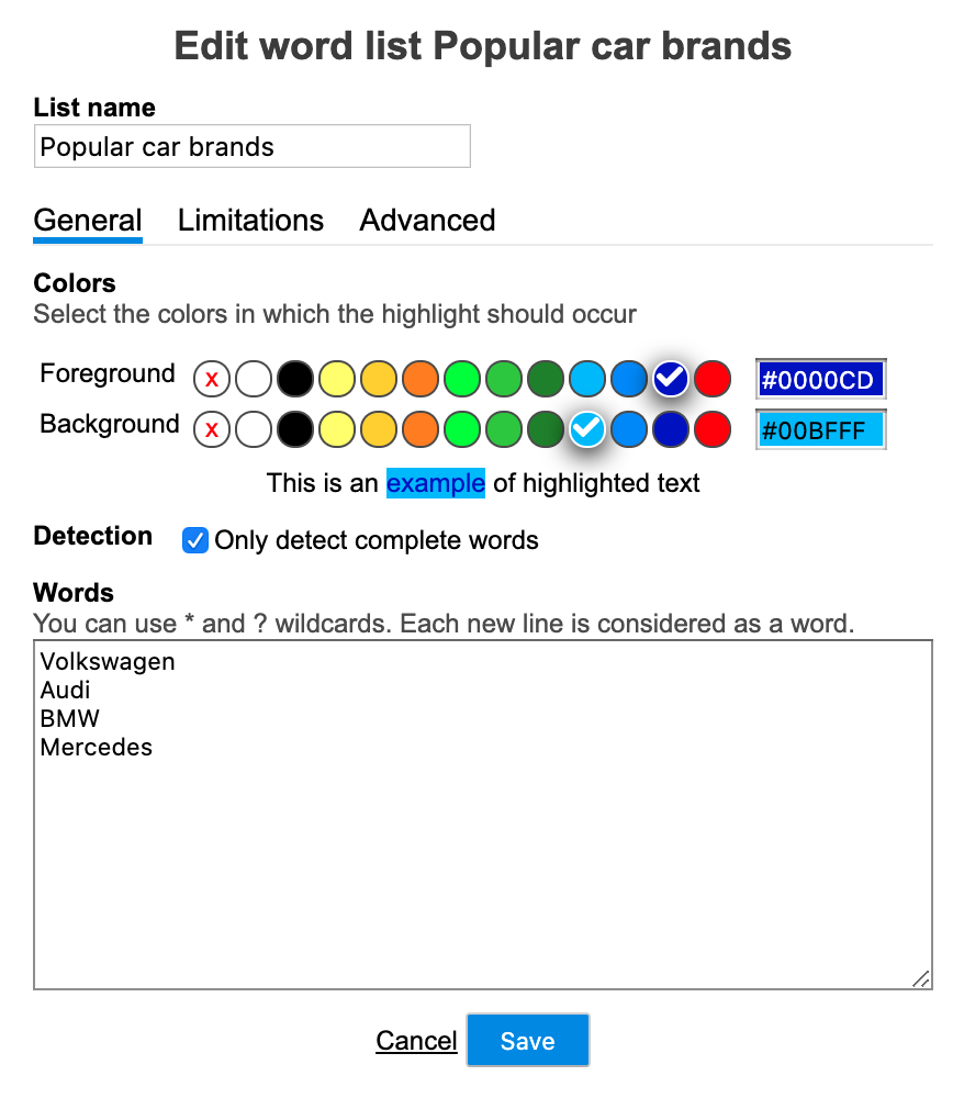 How To Configure Your Word List